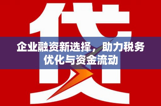 磁县企业融资新选择，助力税务优化与资金流动