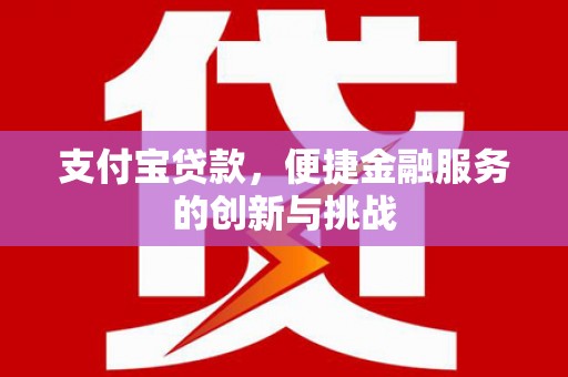 磁县支付宝贷款，便捷金融服务的创新与挑战