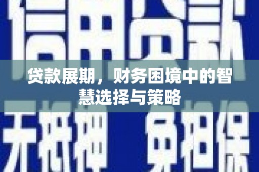 磁县贷款展期，财务困境中的智慧选择与策略