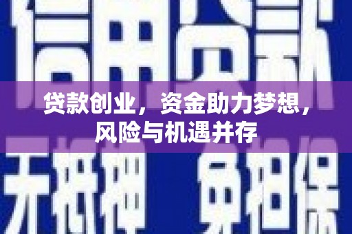 磁县贷款创业，资金助力梦想，风险与机遇并存