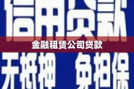 磁县金融租赁公司贷款
