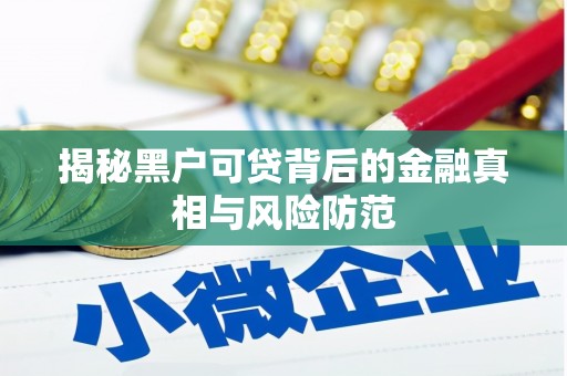 磁县揭秘黑户可贷背后的金融真相与风险防范