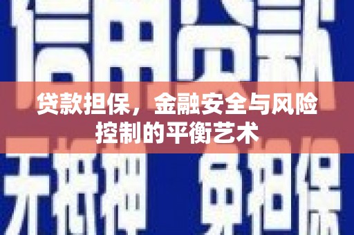 磁县贷款担保，金融安全与风险控制的平衡艺术