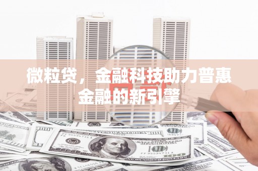 磁县微粒贷，金融科技助力普惠金融的新引擎