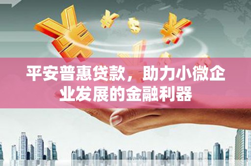 磁县平安普惠贷款，助力小微企业发展的金融利器