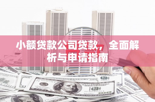 磁县小额贷款公司贷款，全面解析与申请指南