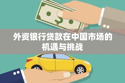 磁县外资银行贷款在中国市场的机遇与挑战