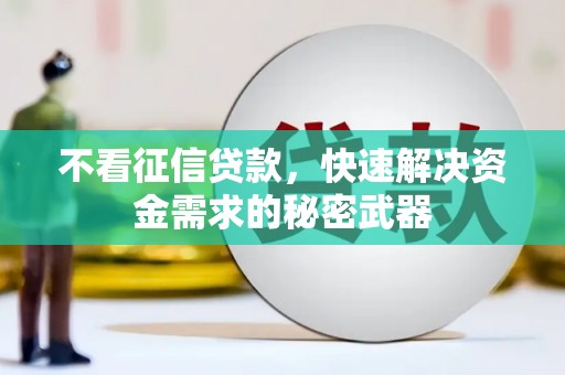 磁县不看征信贷款，快速解决资金需求的秘密武器