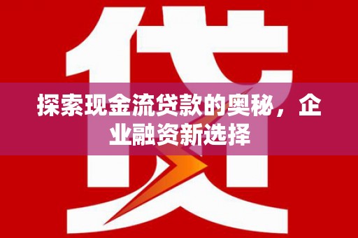 磁县探索现金流贷款的奥秘，企业融资新选择
