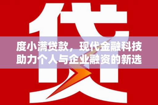 磁县度小满贷款，现代金融科技助力个人与企业融资的新选择