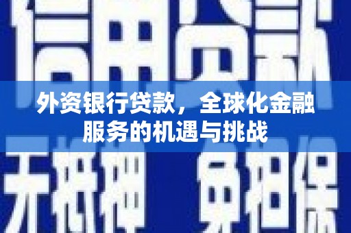 磁县外资银行贷款，全球化金融服务的机遇与挑战