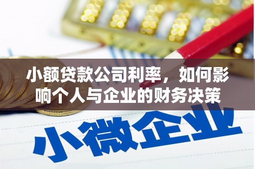 磁县小额贷款公司利率，如何影响个人与企业的财务决策