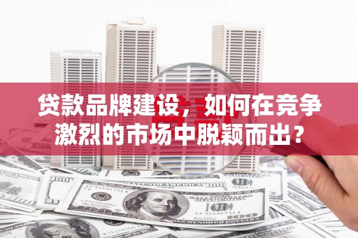 磁县贷款品牌建设，如何在竞争激烈的市场中脱颖而出？
