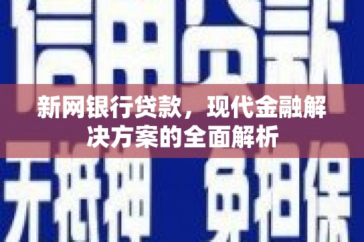 磁县新网银行贷款，现代金融解决方案的全面解析