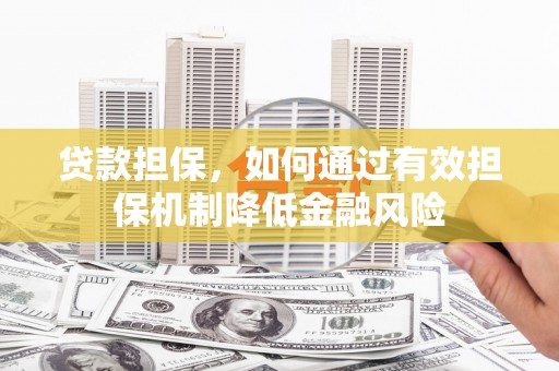 磁县贷款担保，如何通过有效担保机制降低金融风险