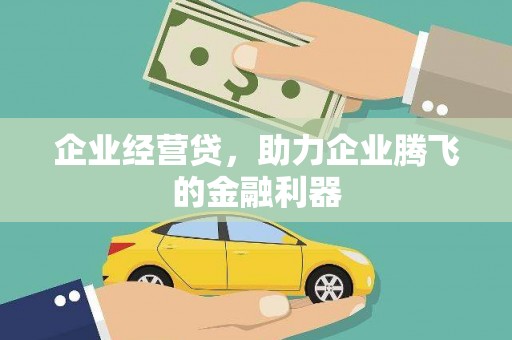 磁县企业经营贷，助力企业腾飞的金融利器