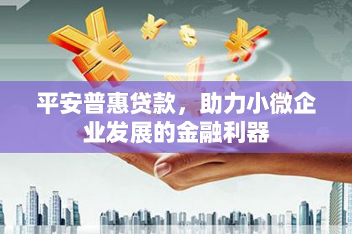 磁县平安普惠贷款，助力小微企业发展的金融利器