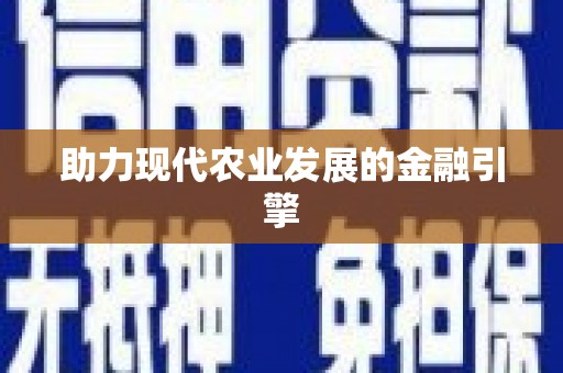 磁县助力现代农业发展的金融引擎