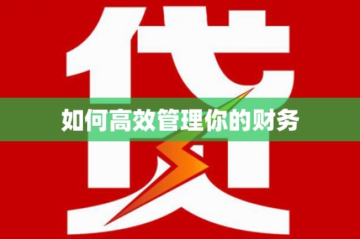 磁县如何高效管理你的财务